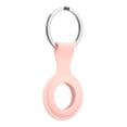 thumbnail image 1 of Funda protectora de silicona suave para rastreador, con llavero. Rosa, 1 of 9