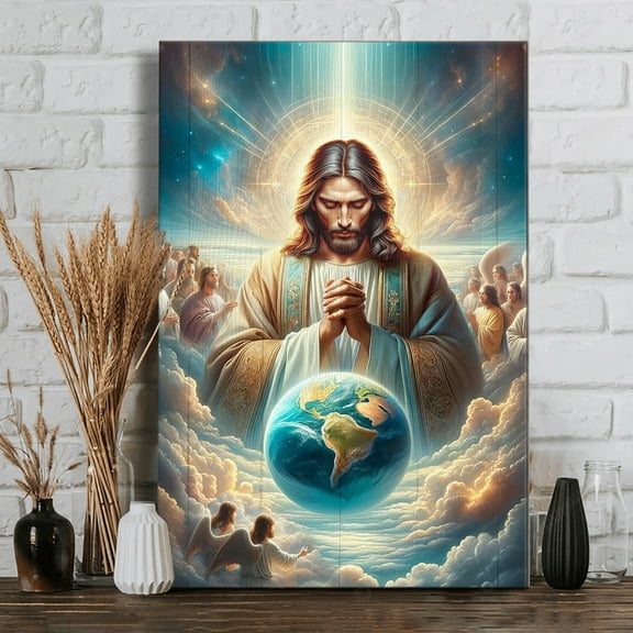 Kna Prints - Jesus And The Heaven, Earth - Christian Portrait Poster Prints, Wall Art, UNFRAMED-8x12
