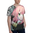 thumbnail image 2 of Mens Anya Forger Spy X 3d Print T-Shirt Crewneck Short Sleeve Tee Shirt, 2 of 8