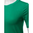 thumbnail image 4 of A2Y Women's Basic Solid Premium Cotton Short Sleeve Crew Neck T Shirt Tee Tops Kelly Green L, 4 of 6