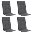 thumbnail image 1 of Set de 4 Cojines para Sillas de Respaldo Alto vidaXL para Exterior, Color Antracita, 1 of 7