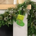 thumbnail image 2 of SLYNSHome Christmas Stocking Ornament,7.9 Inch Xmas Green Plush Knitted Bag with Letters 2024 New Christmas Hanging Small Candy Gift Bag for Holiday Tree Party Christmas Home Decoration (E), 2 of 8