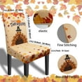 thumbnail image 4 of Thanksgiving Chair Covers Set of 4 Fall Turkey Dining Chair Covers for Party Kitchen Removable Fall Seat Covers for Chairs Thanksgiving Decorations, 4 of 7