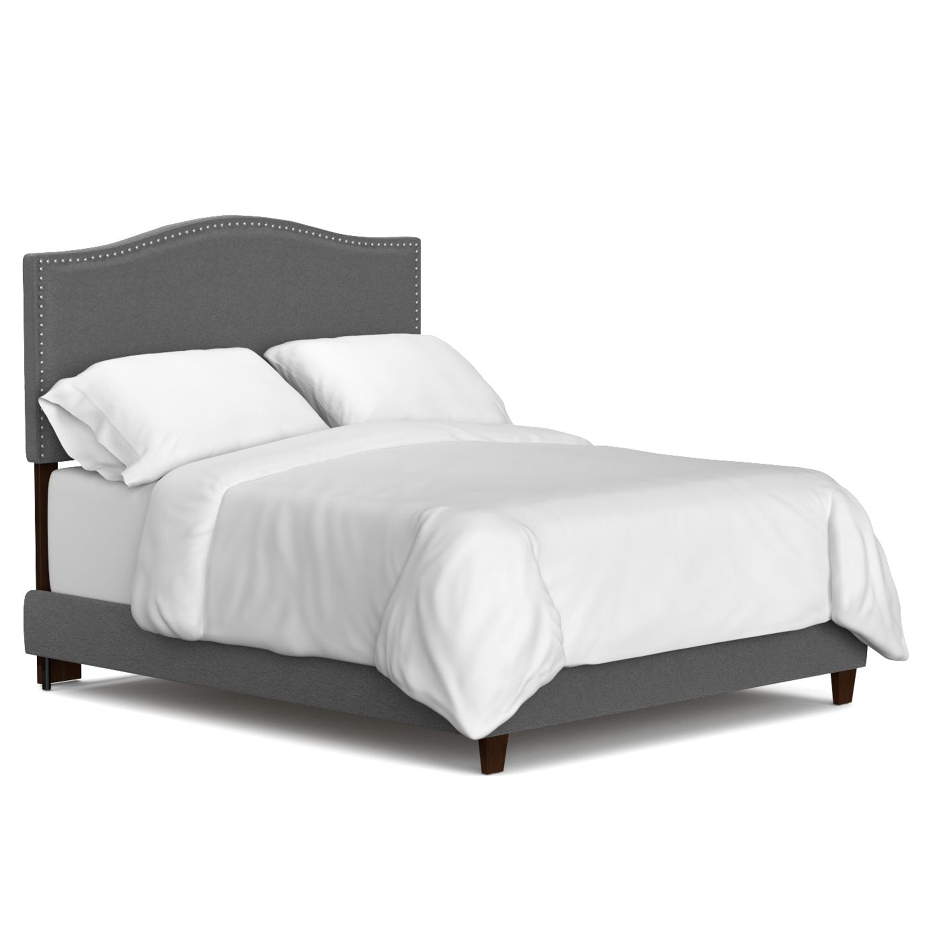 Handy Living Noleta Smoky Grey Velvet Queen Upholstered Bed Handy Living Noleta Smoky Grey Velvet Queen Upholstered Bed Com