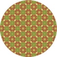thumbnail image 1 of Ahgly Company Machine Washable Indoor Round Transitional Mahogany Brown Area Rugs, 7' Round, 1 of 7