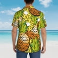 thumbnail image 4 of Kll Men'S Hawaiian Shirt Short Sleeve Button Down Beach Shirts-Tropical Summer Fruit, 4 of 7