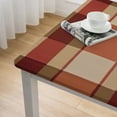 thumbnail image 5 of BANET Fall Thanksgiving Checkered Tablecloth Square Brown Red Stain-Resistant Table Cloth Polyester Country Table Cover for Kitchen white, 5 of 8