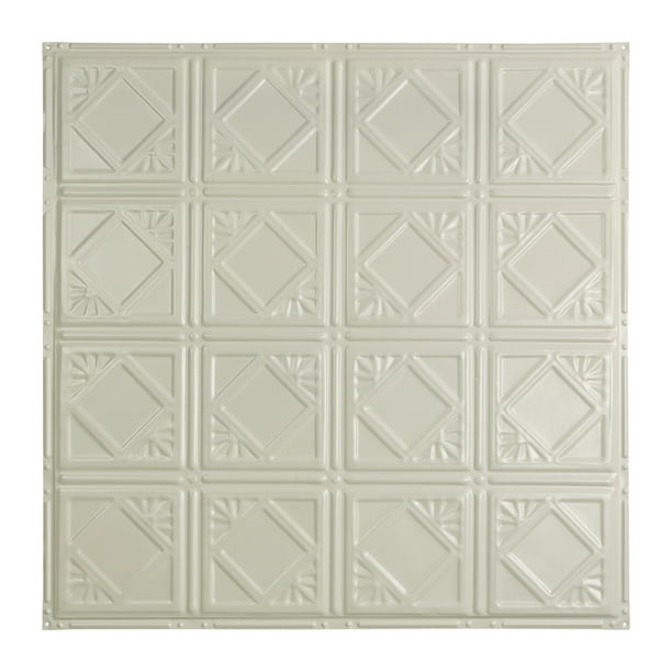 Great Lakes Tin Ludington Antique White NailUp Ceiling Tiles Package
