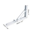 thumbnail image 2 of Uxcell Folding Bracket 16 inch 15.75'' for Table Desk Wall Mounted Support Collapsible Long Silver Tone 1pcs, 2 of 4