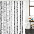thumbnail image 2 of Black Grey Stripes Bathroom Shower Curtains with 12 Hooks Polyester Waterproof Shower Curtain for Stalls and Bathtubs Farmhouse Striped Modern Abstract Art Decorative Bathroom Curtain 72x96 Inches, 2 of 9