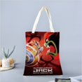 thumbnail image 2 of Samurai Jack Bolso de tela con estampado de lienzo para mujer, bolsa de compras reutilizable y estética, con cremallera interior, regalo para mujer,40*40cm., 2 of 6