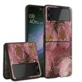 thumbnail image 1 of ANJ+ Hard Protective Printed Case Cover Compatible with Samsung Galaxy Z Flip 4 - Water Mists Pink Roses, 1 of 4