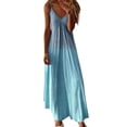 thumbnail image 4 of Lastesso Summer Beach Dresses for Women Solid Sleeveless Long Maxi Dress Casual Strappy V Neck Hawaiian Luau Dress, 4 of 4