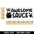 thumbnail image 2 of Awesome Sauce Teacher Student School Self-Inking Rubber Stamp Ink Stamper - Orange Ink - Small 1-1/2 Inch, 2 of 7
