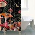 thumbnail image 5 of Botanical Mushroom Shower Curtain - Woodland Mushroom Waterproof Bathroom Decor, Rust-Resistant Grommets, Fairy Tale Mushroom Design, 84x72 Inch Universal Fit, 5 of 5