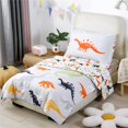 thumbnail image 2 of Juego de cama para niños pequeños URBONUR, ultrasuave, estampado de dinosaurios, gris, 2 of 8