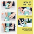 thumbnail image 5 of Premium Rotary Cheese Grater, Manual Cheese Grater for Kitchen, Handheld Vegetables Slicer Cheese Shredder with Rubber Suction Base, 3 Stainless Drum Blades Included,Blue, 5 of 9