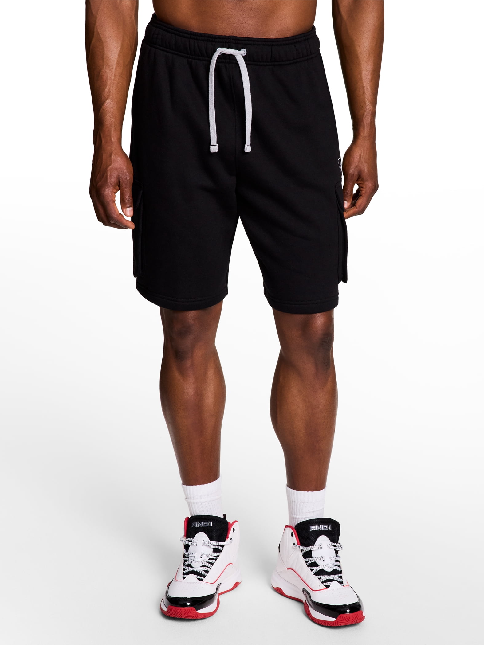 AND1 Men's and Big Men's Ultimate Cargo Short, 10" Inseam, up to Size 3XL