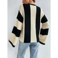 thumbnail image 6 of Oversized Striped Knit Sweater (S, Beige), 6 of 6