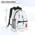 thumbnail image 4 of Gaeub Nautical Lighthouse Sailboat School Backpack Waterproof Bookbag for Men Women College High School Bags, 4 of 8
