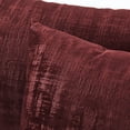 thumbnail image 4 of Home Soft Things Textured Velvet Decorative Throw Pillow Covers Soft Velvety Pillow Cases Cushion Covers, No Pillow Insert, Set of 2, - Ruby Wine - 26" x 26" EURO, 4 of 6