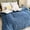Blue, variant on 1PC Taffeta Fleece Comforter, Reversible Warm Bed Blanket, Ultra Soft Winter Bedding,King Size Gray