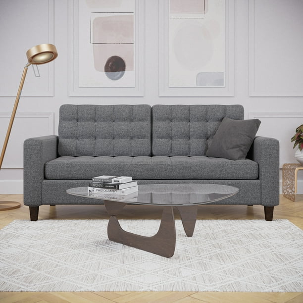Mayview Carraway Upholstered Sofa With Tufting Gray Com Mayview Carraway Upholstered Sofa With, Are Tufted Sofas Comfortable