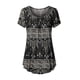 thumbnail image 3 of Camiseta de mujer con cuello redondo, manga corta, camiseta estampada, Jumpingount AP001627-02, 3 of 6