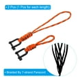 thumbnail image 3 of Wrist Lanyard with D Ring Screw in Shackle Badge Cord Keychain U Shape Metal Clasp, Camouflage Orange 2 Pack, 3 of 5