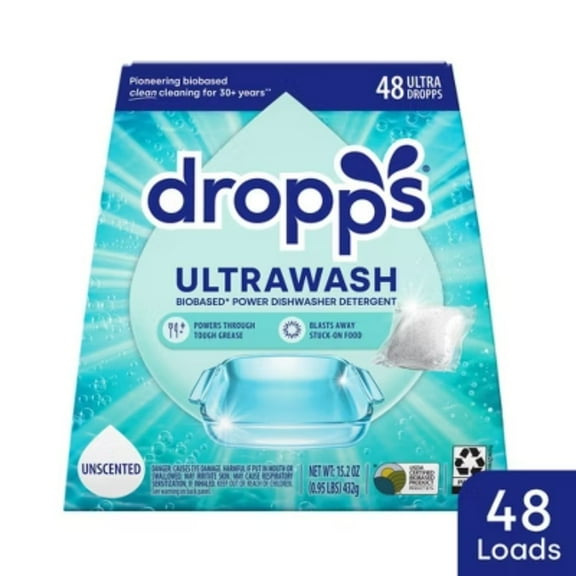 UltraWash Biobased Dishwasher Detergent Pods - Unscented - 15.2oz/48ct