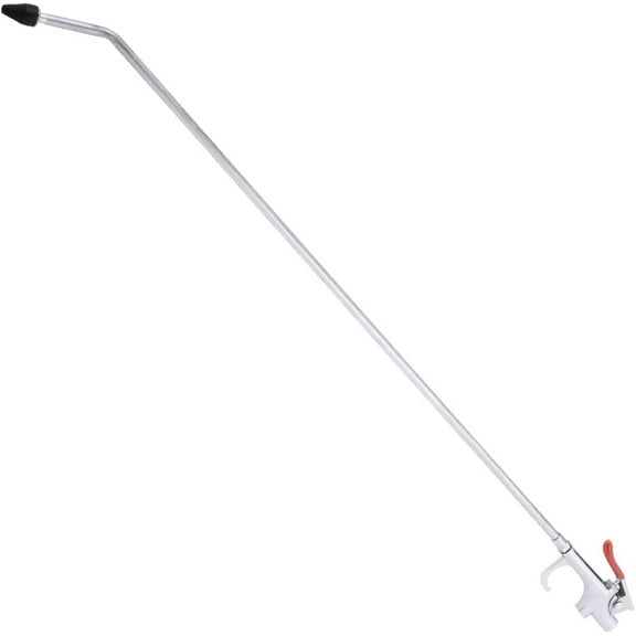 Hiltex 31111 Long Reach Pneumatic Air Blow Gun | 24” Length | 1/4"" NPT Air Inlet | Angled Aluminum Nozzle with Pistol Grip Trigger | Rubber Tip"