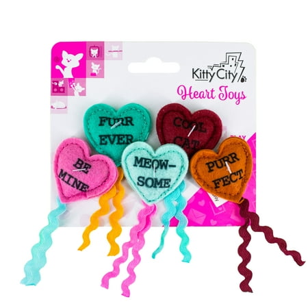 Kitty City Conversational Heart, Cat Toy 5 Pack, OS