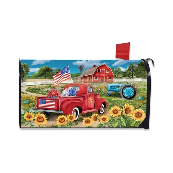 Briarwood Lane Summer Mailbox Cover  - Standard Size - Land of the Free For Summer Mailbox Cover