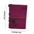 thumbnail image 3 of CQCYD Vintage Leather Journal Notebook, 5.5x4.1 Inch Bound Diary, 320 Lined Pages, Handmade Refillable Notepad, Travel Sketchbook for Writing Drawing and Planner, 3 of 6