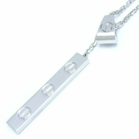 Pre-Owned CARTIER Love Y-Shape Necklace B7213200 K18WG White Gold 291716 (Like New)