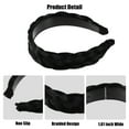 thumbnail image 4 of Unique Bargains 1 Pcs 1.61 Inch Wide Synthetic Hair Braided Headband Hair Hoop for Women and Girl Black, 4 of 7