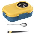 thumbnail image 1 of Lubelski 1 Set Lunch Container Eco-friendly Leak-proof 304 Stainless Steel 4 Compartment Food Storage Container for Children, 1 of 9
