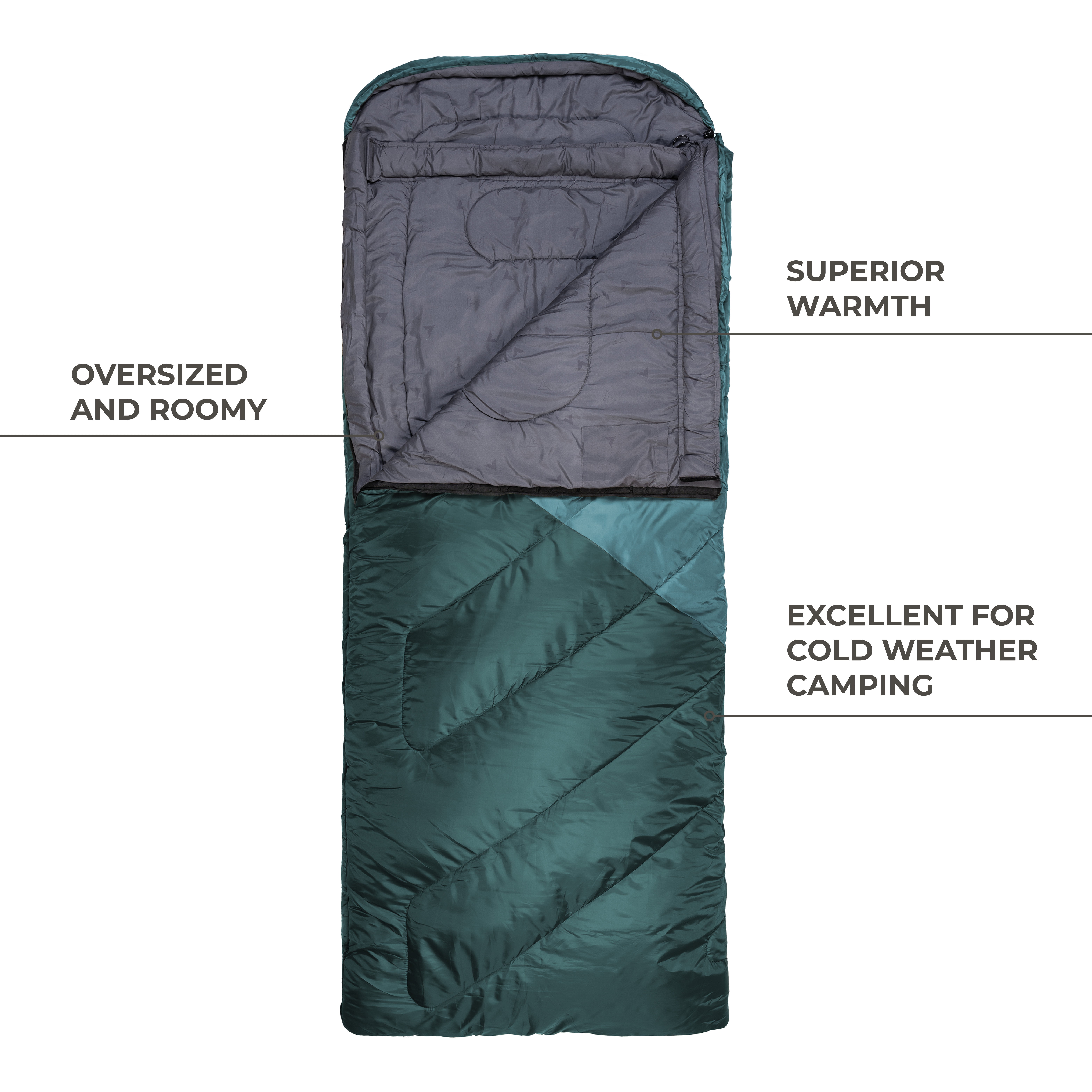 Teton Everyday Celsius XL 40*F Sleeping Bag, Lagoon Blue