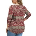 thumbnail image 4 of a.Jesdani Womens Plus Size Long Sleeve Tunic Tops Casual Floral Henley Shirts m-4x, 4 of 8