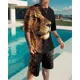 thumbnail image 1 of Conjunto De Short Y Playera Estampados Para Hombre, 1 of 2