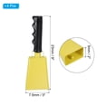 thumbnail image 2 of 9inch Cow Bells for Football Games, 4pcs Cowbells for Sporting Events Bulk Loud Noise Makers Metal Cow Bell with Handle for Cheering Competition Marathon Wedding DIY Paint, Yellow, 2 of 7