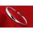 thumbnail image 2 of S999 Silver Open End Sterling Silver Bangle Bracelet for Women's, Birthday Gift for Mom Wife, 2 of 7
