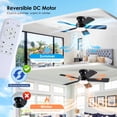 thumbnail image 4 of Ventilador de techo BYKISTOK de 41" negro con luz LED, control remoto y 6 velocidades, 4 of 9