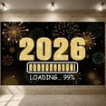 thumbnail image 3 of Golden Glitter 2026 New Year Banner Firework Design 2026 Celebration Display Sparkling Effect Black Background Happy 2026 Backdrop for New Year Party 2026 Celebration Festival Decoration, 3 of 9