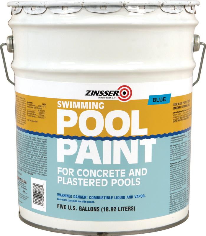 ZINSSER 260542 Pool Paint, Blue, Matte, 5 gal