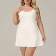 thumbnail image 4 of Daiosportswear Women's Plus Size Sleeveless Satin Slip Loungewear Night Dress White XL(XL), 4 of 7