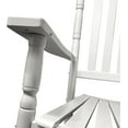 thumbnail image 4 of ArisingAsia Balcony Porch Adult Rocking Chair, Wood Outdoor Indoor Porch Rocker Chair for Adult, All Weather- Resistant Patio Rocking Chair for Garden, Lawn, Balcony, Backyard, 2set White, 4 of 9