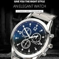 thumbnail image 5 of Clearance!EARSTMAKEUP Men's Watch Luxury Watches Quartz Watch Stainless Steel Dial Casual Bracele Watch Watches for Men on Sale Clearance（A）, 5 of 8