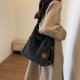 thumbnail image 3 of Bolso de hombro Unisex Versátil Vintage School Bag Student Casual Shoulder Bag Mochila (Negro), 3 of 8