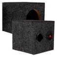 thumbnail image 3 of Car Speaker Accessory Subwoofer Box Refitting Supply Square Shape Black Color 17.50X17.00X17.00CM Diy Enthusiasts 1 Pair, 3 of 4